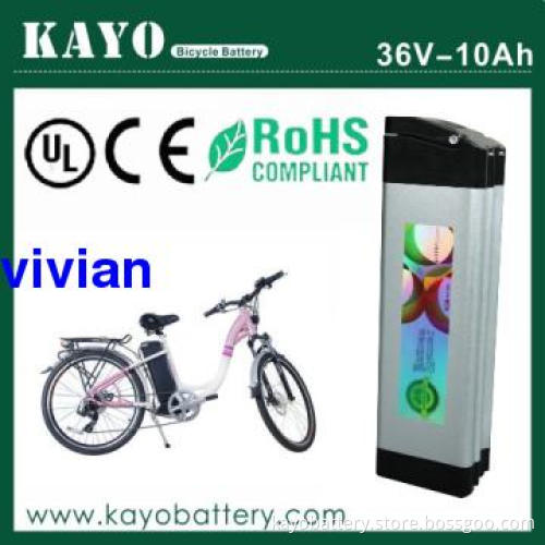 Li-polymer ebike Battery Pack 36V with Charger, BMS